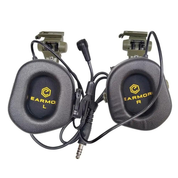 Навушники активні тактичні EARMOR M32X MARK3 ARC (FG) з гарнітурою